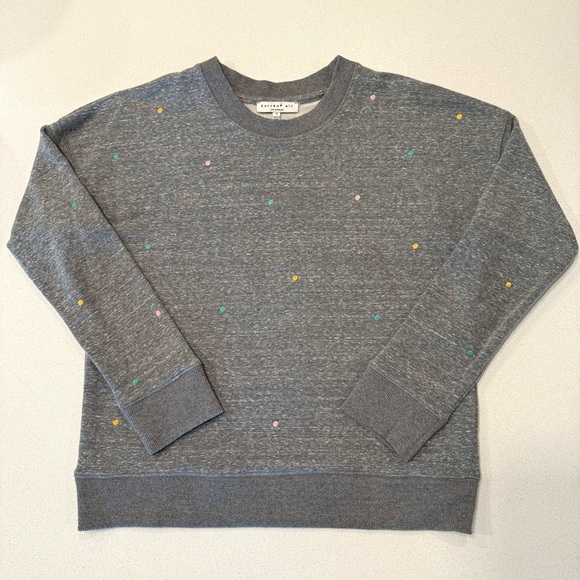 Current Air Tops - Current Air Embroidered Dot Sweatshirt! Crew neck style! By Anthropologie!